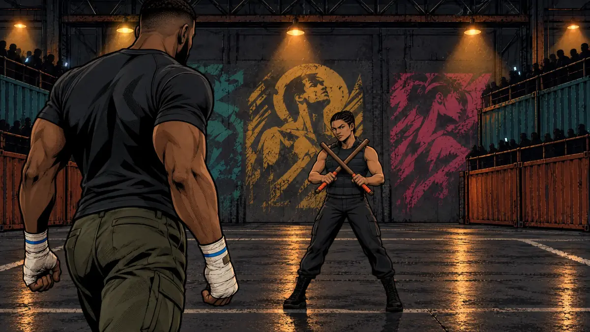 Story panel: Marcus arrives in São Paulo.